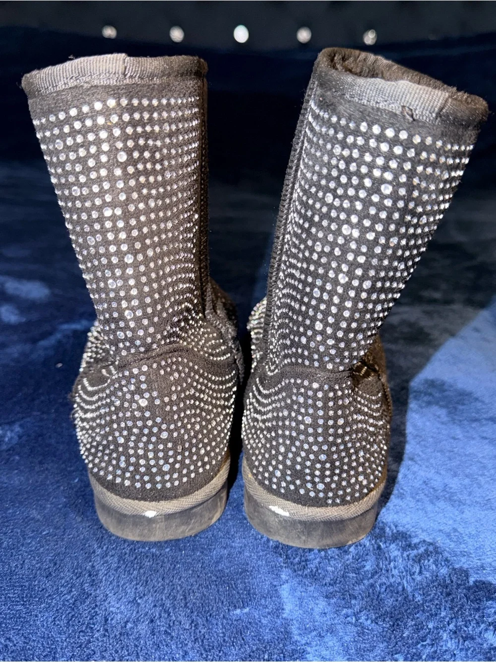 fabkids Black Crystal-Embellished Kids' Winter Boots
